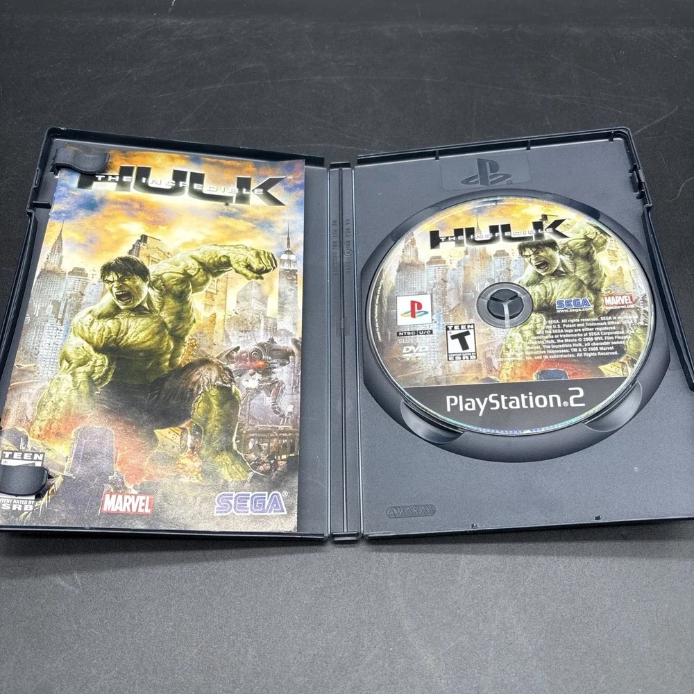 The Incredible Hulk (Sony Playstation 2, PS2) Complete Cib Marvel/Avengers Sega